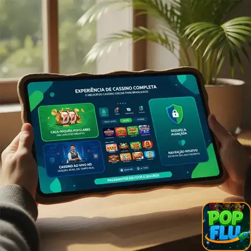 popflu mergulhe em profissional entretenimento online